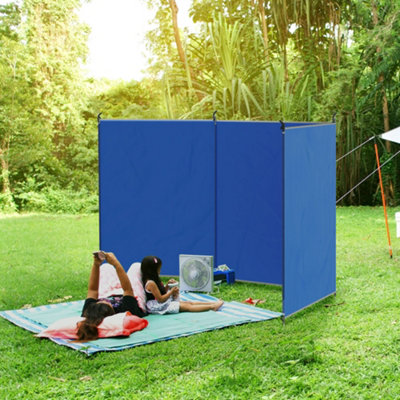 Outsunny Camping Windbreak Portable Wind Blocker Privacy Wall4.5M X 1.5M from B&Q