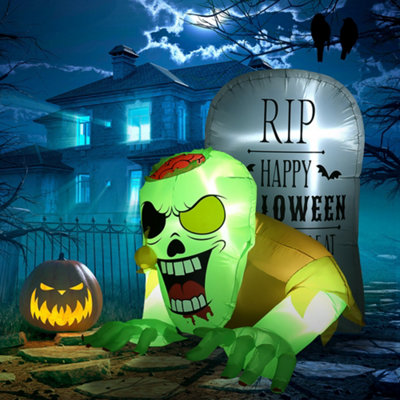 Homcom Unisex Green 5Ft Halloween Inflatables Ghost And Tombstone - Image 17