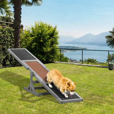 Pawhut Grey Wooden Pet Seesaw For Big Dogs, Agility Training Equipment For Dogs With Anti-Slip Surface, 180 X 30 X 30 Cm, | Aosom Uk - Image 6