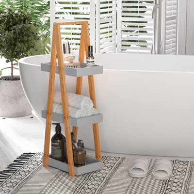 Homcom Kleankin 3 Tier A Frame Bathroom Shower Caddy Storage Unit Shelving Organizer from B&Q