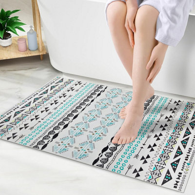 Ameha Soft Luxury Non Slip Bath Mats Small Anti Allergic Bath Tub Door Mats