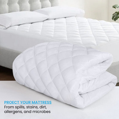 Extra Deep Quilted Mattress Protectors Fitted Bed Cover Super King Size Uk