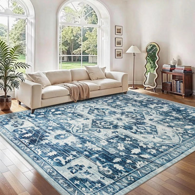 Ameha Luxury Tranquil Cashmere Rug Hallway Large Area Bedroom Carpet Indoor/outdoor Rugs160X230 Cm from B&Q