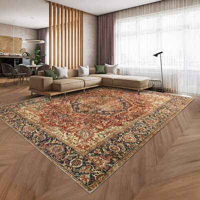 Ameha Extra Large Majestic Cashmere Area Rugs Indoor Outdoor Luxury Modern Rug Living Room Bedroom Carpet- 240X320 Cm from B&Q