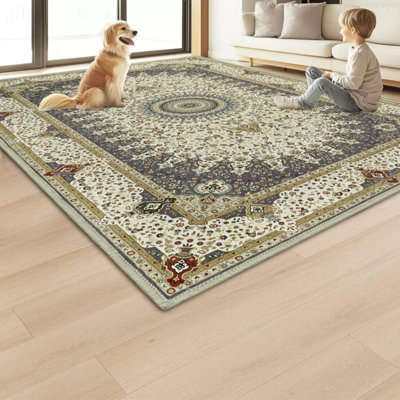 Ameha Willow Grey Cashmere Rugs Nonslip Indoor/outdoor Area 120 X 170 Cm Carpets Soft Short Pile For Bedroom Rug from B&Q