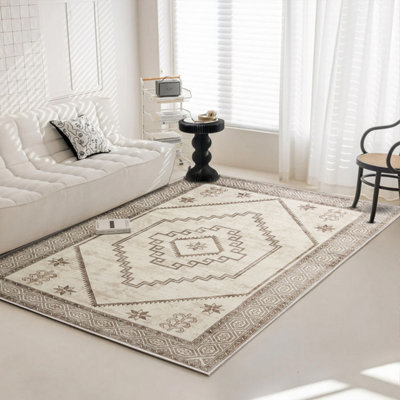 Ameha Modern Area Rugs Cashmere Living Room Bedroom Carpets-120X170 Cm Radiant from B&Q