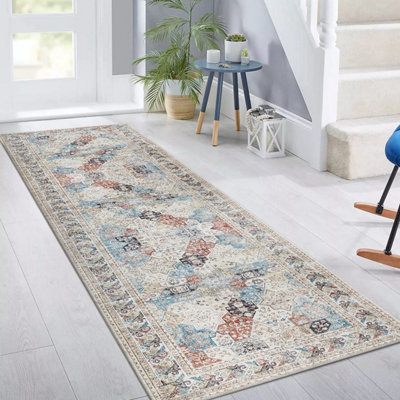 Ameha Non Slip Cashmere Rug Area Large Runner Floor Mat Indoor/outdoor Coastal80X150 Cm For Bedside Mats from B&Q