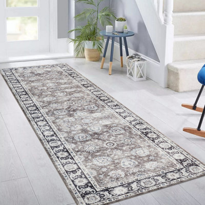 Ameha Door Mat Indoor 80X150 Cm Cashmere  Entrance Floor Mats Non Slip Doormats Low Pile Super Soft Front Door Mat (Harmony) from B&Q