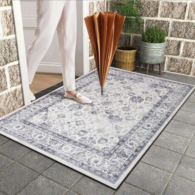 Ameha Non Slip Cashmere Rug 60 X 110 Cm Entrance Door Mat Office Floor Door Serene Mats from B&Q