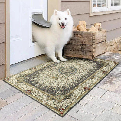 Ameha Willow Grey Cashmere Small Rugs 40X60 Cm Living Room Bedroom Doormats For Entrance Mats from B&Q