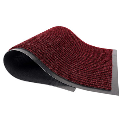 Ameha Pvc Rubber MatIndoor Outdoor Non Slip Water & Dirt Absorbent BathKitchenDoor MatBurgundy 50X80Cm from B&Q