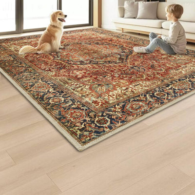 Ameha Majestic Cashmere Non Slip Area Rug 120 X 170 Cm Rugs Living Room Modern Bedroom Super Soft Carpets from B&Q
