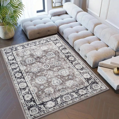 Ameha Cashmere Rugs Soft Luxury Large Area Rug Soft Short Pile Living Room Bedroom Carpets(Harmony200X290Cm) from B&Q