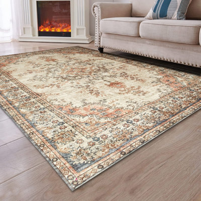 Ameha Cashmere Rugs Modern Bedroom Living Room Area Carpet Timeless Geometric Pattern Rug- 160X230 Cm from B&Q