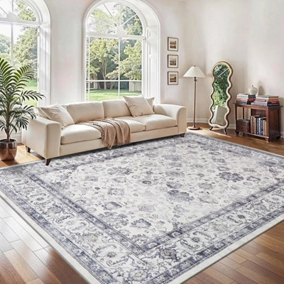 Ameha Serene Cashmere Rug 160 X 230 Cm Large Area Bedroom Modern Living Room Carpet Hallway Indoor/outdoor Non Slip Rugs from B&Q