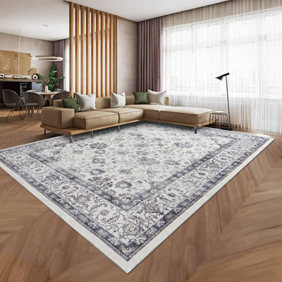 Ameha Extra Large Rug Non Slip Serene Cashmere Master Bedroom Living Room Carpet- 240X320 Cm from B&Q