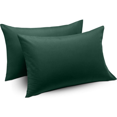 Ameha Pillowcase Pair Emerald Microfiber Pillowcase-Soft Envelope Closure Pillowcase,machine Washable Bedding Pillow Cover 50X75Cm from B&Q
