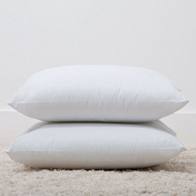 Ameha Pillows Hotel Quality Bounce Back Hollowfiber Filled Firm Deluxe Breathable Pillow 50X75 Cm Pair from B&Q