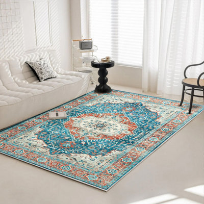 Ameha Cashmere Regal Rug Living Room Bedroom Area Rug Luxury Soft Non Slip Carpet 120 X 170 Cm from B&Q