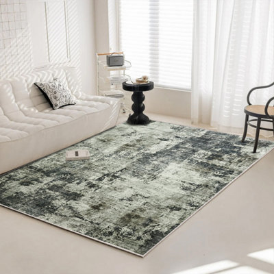 Ameha Traditional Grey Abstract Rug Living Room Study Room Area Carpet 120X170 Cm Luxury Classic Frost Cashmere Rugs from B&Q