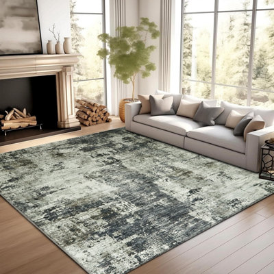 Ameha Frost Rugs For Bedroom Living Room Large Grey Abstract Cashmere Area Rugs Indoor/outdoor Floor 160 X 230 Cm Carpets from B&Q