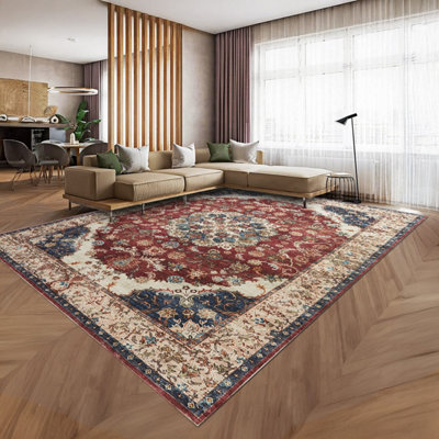 Ameha Non Slip Cashmere Rug Living Room Extra Large Area Carpet Whisper Rugs Indoor/outdoor Carpets 240X320 Cm from B&Q