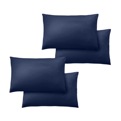Ameha Bedding Pillowcase-Plain Dyed Navy Breathable Envelope Durable Pillow Cover 2 Pair (50 X 75 Cm) Pillow Covers