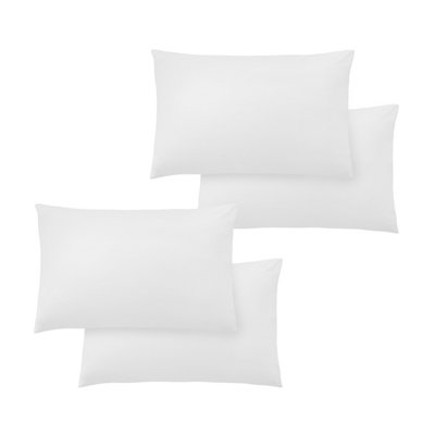 Ameha Bedding Pillowcase-Plain Dyed White Breathable Envelope Durable Pillow Cover 2 Pair (50 X 75 Cm) Pillow Covers