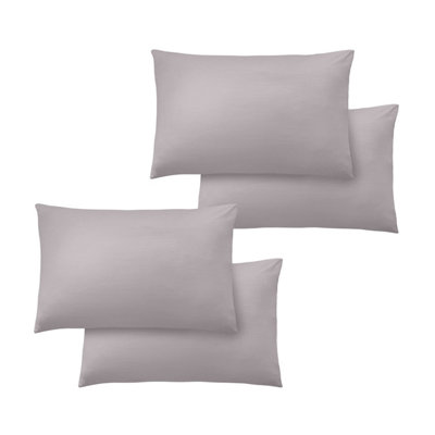 Ameha Bedding Pillowcase-Plain Dyed Silver Breathable Envelope Durable Pillow Cover 2 Pair (50 X 75 Cm) Pillow Covers