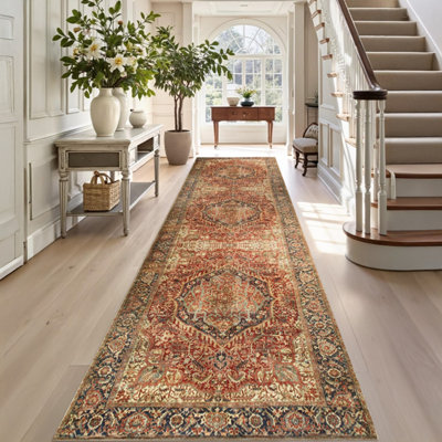 Ameha Majestic Cashmere Rug Hallway Area Extra Large Runner 80X300Cm Thick Pile Non Slip Hypoallergenic Carpet from B&Q