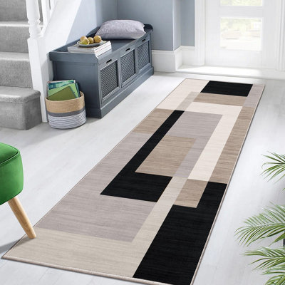 Ameha Printed Rug Bedside-Runner Rugs For Hallway Rugs Living Room  (60 X 220Cm) from B&Q