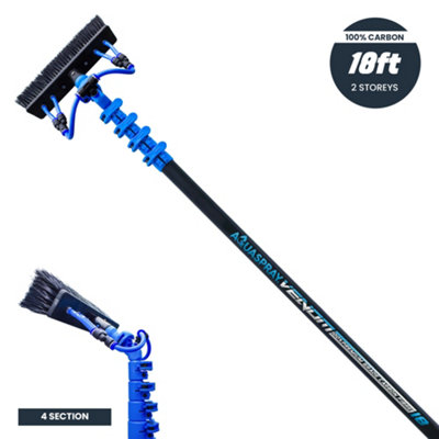 KIAM Aquaspray Venom 18Ft 100% Carbon Fibre Waterfed Window Cleaning Pole from B&Q