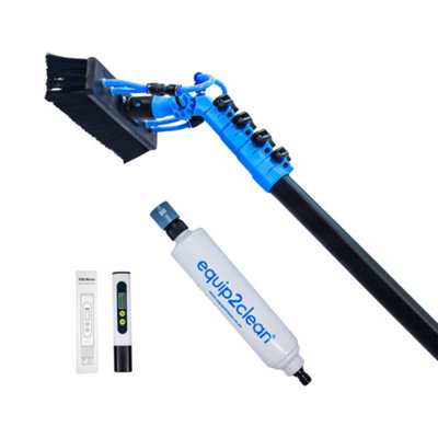 KIAM Aquaspray Bundle Kit20Ft Water-Fed Telescopic Window Cleaning Pole + Inline Di-Filter + Tds Meter from B&Q