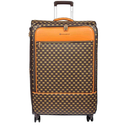 Infinity Luggage Expandable Travel Suitcase Luggage Large Soft Shell Suitcase In Coffee