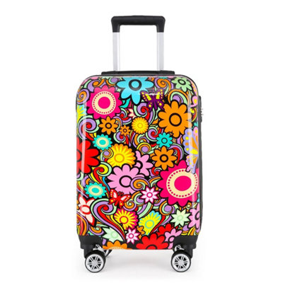 Infinity Luggage Hardside Shell Suitcase Print Luggage Lightweight Cabin Travel Bag