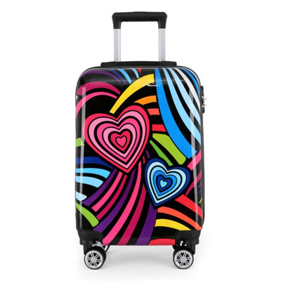 Infinity Luggage Hardside Shell Suitcase Print Luggage Lightweight Cabin Travel Bag