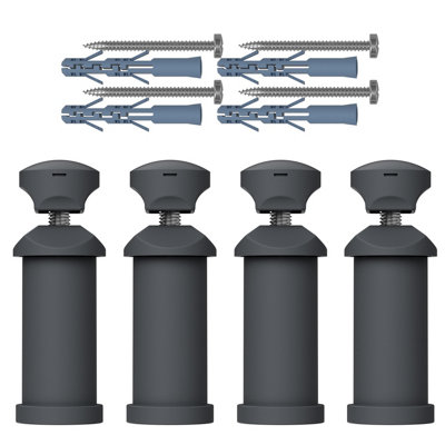 B&Q -  Universal Anthracite Wall Brackets For Heated Towel Rail Radiator Set - Image 3