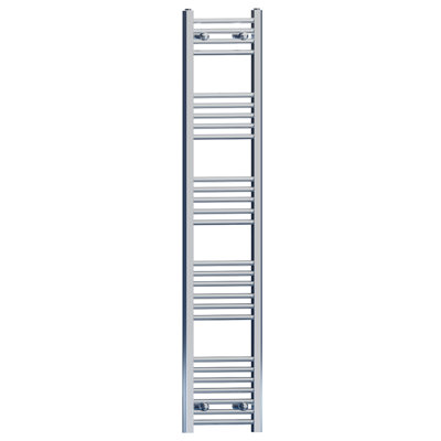 Myhomeware 400mm X 1600mm Chrome Straight Heated Bathroom Towel Rail Radiator For Central Heating Elegant Designer Uk from B&Q