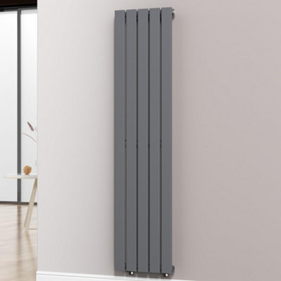 Myhomeware 376 X 1600 Mm Modern Vertical Flat Panel Designer Radiator Single Panel Radiator Heater Anthracite/Gray