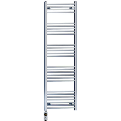 Myhomeware 550 X 1600 Mm Chrome Electric Bathroom Towel Rail Radiator Heater With Af Thermostatic Electric Element Pre-Filled