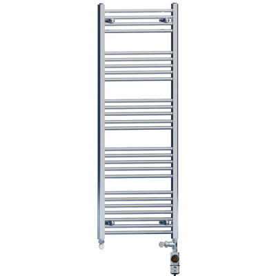 Myhomeware 550 X 1400 mm Chrome Electric Dual Fuel Bathroom Towel Rail Radiator Heater With Af Thermostatic Electric Element from B&Q