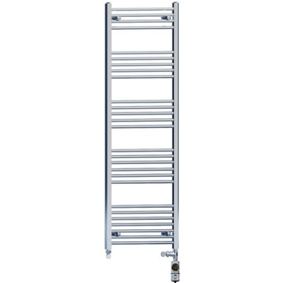 Myhomeware 550 X 1600 Mm Chrome Electric Dual Fuel Bathroom Towel Rail Radiator Heater With Af Thermostatic Electric Element