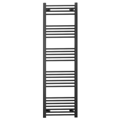 Myhomeware 550 mm X 1600 mm Straight Flat Black Heated Bathroom Designer Towel Rail Radiator For Central Heating from B&Q