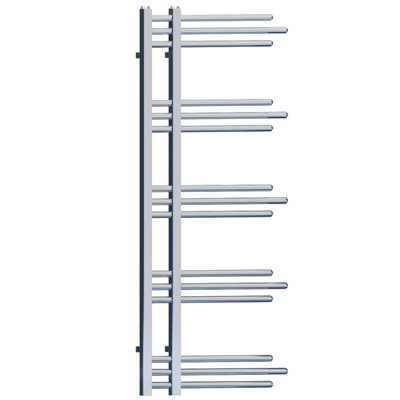 Myhomeware 500mm X 1200mm Chrome Sydney Designer Heated Towel Rail Bathroom Radiator from B&Q