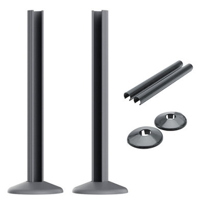 B&Q -  Anthracite Pipe Covers And Collars For 15mm Towel Rail Radiator PipesJust Snap It