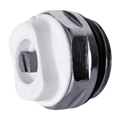 Myhomeware White Radiator Bleeding Valve Air Vent from B&Q