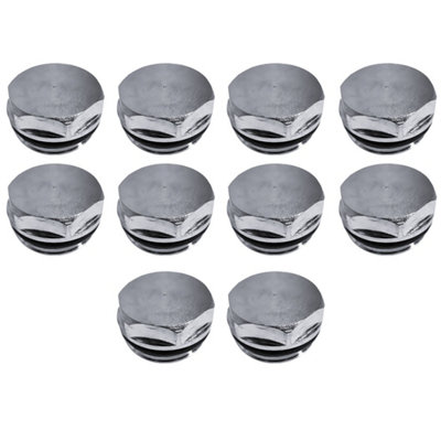 Myhomeware Chrome Radiator Blanking Plug X10 from B&Q