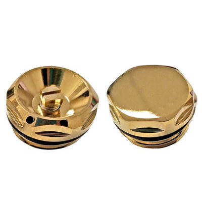 Myhomeware Gold Radiator Blanking And Bleeding Valve Set Plug For Radiator And Towel Rail from B&Q
