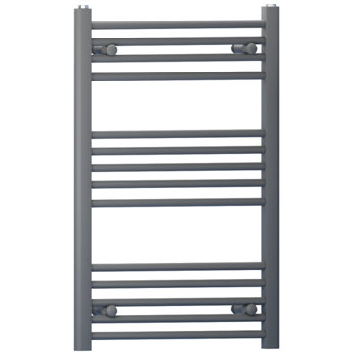 Myhomeware 500mm X 800mm Anthracite Grey Heated Bathroom Towel Rail Radiator For Central Heating Elegant Designer In Uk from B&Q