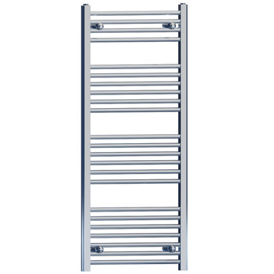 Myhomeware 550mm X 1200mm Flat Chrome Heated Towel Rail Radiator Designer Bathroom Radiator For Central Heating Designer from B&Q